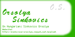 orsolya sinkovics business card